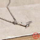 MKENDN Ocean Style 100% 925 Sterling Silver 52HZ Whale Pendant Necklace For Men Women Love Jewelry Gift