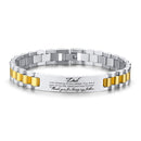 Vnox My Dad HERO Bracelets Personalized Quotes Men Bracelet Qualified Stainless Steel ID Bangle Father&