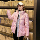 冬季女款派克大衣新款亮面女式时尚年轻棉服加厚韩版棉质时尚夹克A79