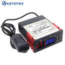 数字温湿度计 温湿度控制器 交流110V-220V 直流12V 调节器 加热制冷控制 STC-3028
