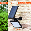 太阳能灯 48LED 太阳能路灯 户外花园墙院 LED 安全照明 可调照明角度 280流明