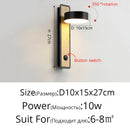 Modern LED Wall Lamp For Bedroom Bedside Study Indoor Round Iron Light Practical Luminaire Deco Maison Reading Lighting Fixtures