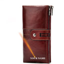 WESTAL Women's Wallet Luxury Genuine Leather Female Wallet Women's Purse Leather Womens Purses Coins and Card Wallets Clutch Bag