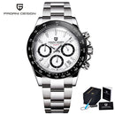 PAGANI DESIGN Men Quartz Wristwatch Luxury Sapphire Glass Sport Watch Rubber Strap Chronograph Watches Mens Japan VK63 Clock Man