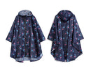 Freesmily Women's Fashion Raincoat Waterproof Rain Poncho Cloak with Hood for Hiking Climbing and Touring