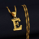 Anniyo A-Z Small Letters Necklaces Women/Girl Gold Color Initial Pendant Thin Chain English Letter Jewelry Alphabet Gift