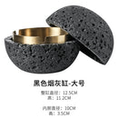 创意月亮烟灰缸艺术水泥金属家用大容量便携式车载防飞灰烟灰缸家居装饰送男友礼品