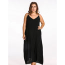 Vestidos 2022 Summer ZANZEA Women  Strapless Sexy V Neck Sleeveless Dress Casual Loose Long Maxi Solid Dress White Oversized