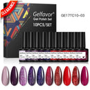 Gelfavor Gel Nail Polish Manicure Set Semipermanent Nail Polish UV Varnish Hybrid Soak-off Gel Kits For Extension Nail Art