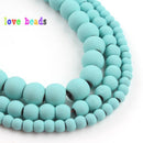 4/6/8mm Natural Matte Multicolor Hematite Stone Rubber Loose Round Beads for Accessories Jewellery Making Diy Bracelet 15"
