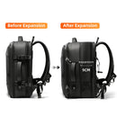 Fenruien Backpack Men 17.3 Inch Laptop Backpacks Expandable USB Charging Large Capacity Travel Backpacking With Waterproof Bag