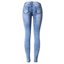 LOGAMI Ripped Jeans for Women Holes Skinny Jeans Slim Femme Womens Jeans Elastic Patchwork Pantalones Vaqueros Mujer 2021