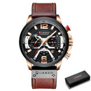 CURREN Luxury Brand Men Analog Leather Sports Watches Men&