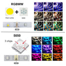 5米-30米LED灯带 蓝牙RGBWW SMD 5050 LED灯 DC12V RGB LED灯带二极管灯带 柔性APP手机控制+适配器