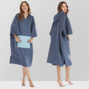 2021 hot sale  hot sale waterproof hoodie poncho wet suit with microfiber terry toweling lining