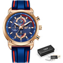 LIGE Watches Men Top Brand Luxury Sport Wristwatch Auto Date Quartz Male Clock Silicone Strap Band Waterproof Watch Reloj Hombre