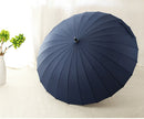 Hot Sale Brand Rain Umbrella Men Quality 24K Strong Windproof Glassfiber Frame Wooden Long Handle Umbrella Women&