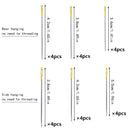 LMDZ 12/24PCS Blind Needle Elderly Needle Side Hole Needles Tail Side Opening Stainless Steel Hand Sewing Needles Threading