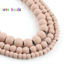 4/6/8mm Natural Matte Multicolor Hematite Stone Rubber Loose Round Beads for Accessories Jewellery Making Diy Bracelet 15"
