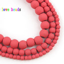 4/6/8mm Natural Matte Multicolor Hematite Stone Rubber Loose Round Beads for Accessories Jewellery Making Diy Bracelet 15"