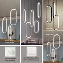 Black/White led pendant lights modern design living room restaurant kitchen hanging lights bedroom bedside led pendant lamps