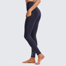 SYROKAN Thermal Fleece Lined Leggings Women High Waisted Winter Yoga Pants with Pockets-28 Inches