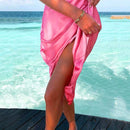 Slim Women Pink Satin Skirts for Ladies 2021 Yellow Skinny Pencil Skirt Girls Elegant Party Smooth Clothes Jupe Femme Faldas