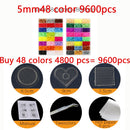 24/72 colors box set hama beads toy 2.6/5mm perler educational Kids 3D puzzles diy toys fuse beads pegboard sheets ironing paper