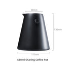 2021 New Design Household Hand Drip Coffee Set with Filter V60 Drip Brewing Device Ceramic Material 650ml Sharing Coffee Pot