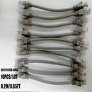Free Shipping 10pcs/Lot 0.5ft 0.65FT 1FT CAT6 UTP Round Cable Ethernet Cables Network Wire Cable RJ45 Patch Cord Black Lan Cable