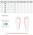 AEGISMAX 95% White Goose Down Mummy Camping Sleeping Bag Cold Winter Ultralight Baffle Design Camping Splicing FP800 G1-G5