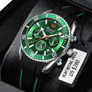 WISHDOIT 2021 New Fashion Diving Watch Men's Blue Top Brand Luxury Stainless Steel Waterproof Leisure Sports Quartz Men's Watch