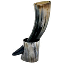 Handicrafts Home Real Viking Drinking Horn Mug with Stand Cups Ale Beer Wine Goblet Chalice Tankard Beaker Vessels