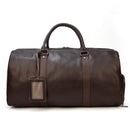 Big Capacity Genuine Leather Travel Bag For Men Women Soft Black Cowhide Casual Travel Duffel Large Luggage Weekend Shoulder Bag