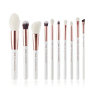 Jessup Makeup Brushes 10pcs Makeup Brush Natural-Synthetic Foundation Powder Concealer Definer Eyeshadow Eyeliner Eyebrow Brush