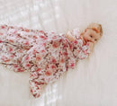 2pcs/set Baby Swaddle Wrap Baby Blankets Newborn Cotton Swaddle Wrap Headband Baby Hat Turban Beanie Newborn Photography Prop