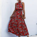 Summer Long Dress Women 2022 Polka Dot Casual Midi Dresses Black Halter Strapless Sundress Vacation Dress Clothes For Women