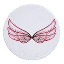 Summer Microfiber Round Beach Towel Circle Fairy Cupid Wings Print Shower Bath Towels Yoga Mat Blanket toalla de playa redonda