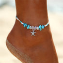 BLUESTAR Bohemian Multiple Layers Turtle Beads Anklets jewelry Vintage Chain Anklet Bracelet Beach Jewelry DIY bangle set