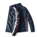 New Motorcycle Jacket For Men In Autumn/Winter  Fashion Casual Leather Embroidered Aviator Jacket In Winter Velvet  Pu Jacke