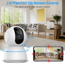 SDETER 360 ° Surveillance Cameras With Wifi Wireless 2 Way Audio Security IP CCTV Cam Night Vision Work With Google Alexa Tuya