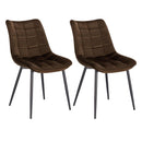 WOLTU 2PCs/set Dining Chairs Faux Leather/Fabric/Velvet/Linen Kitchen Chair Upholstered Seat Stable Metal Legs Kitchen Furniture