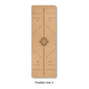 Natural Cork TPE Yoga Mat For Fitness Sports Mats Pilates Exercise Non-Slip Yoga Mat With Position Body Line Training Pad 183*61