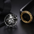 Gold Astronomical Ring For women ball mood rings Creative Complex Rotating Cosmic letter Finger ring men fashion jewelry gifts