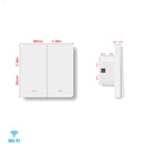Smart Switch WiFi Push Button Wall Light Switches EU AC 90v 250v No Neutral Tuya Wireless Control Alexa Google Home Compatible