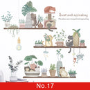 24 styles Plants Series Wall Stickers for Living room Bedroom Green Leaves Removable Wall Decals Vinyl DIY Eco-friendly Murals