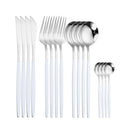 Tableware Gold Stainless Steel Cutlery Set 18/10 Travel Cutlery Silverware Dinner Knife Fork Spoon Flatware Set Dishwasher Safe