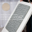 Simple Momery Foam Bathroom Mat 3D Cobblestone Pattern Absorbent Bath Rug Toilet Hallway Non-Slip Doormat Floor Carpet Washable