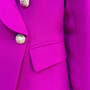 HIGH STREET Newest 2022 Designer Fashion Jacket Sets Women's Double Breasted Lion Buttons Shawl Collar Blazer Pants Suit