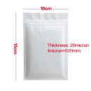50pcs Matte Black White Heat Sealable Plastic Flat Mouth Ziplock Packaging Bag Smell Proof Aluminum Foil Mylar Ziplock Bags